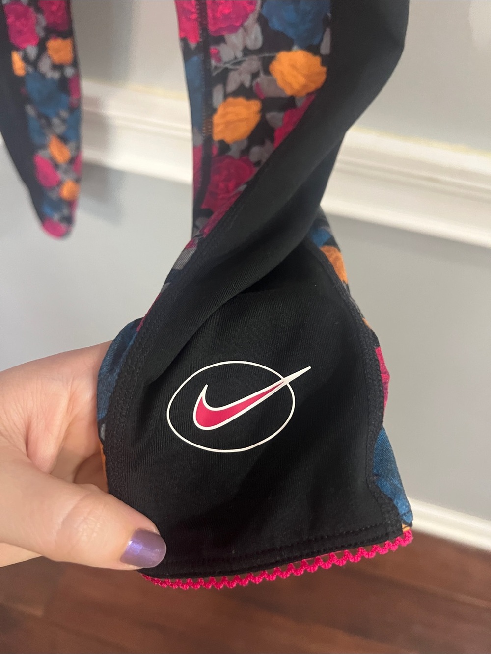 Nike Girls’ Floral Three-Piece Active Set in Black, Pink, Blue & Yellow - Picture 8 of 10